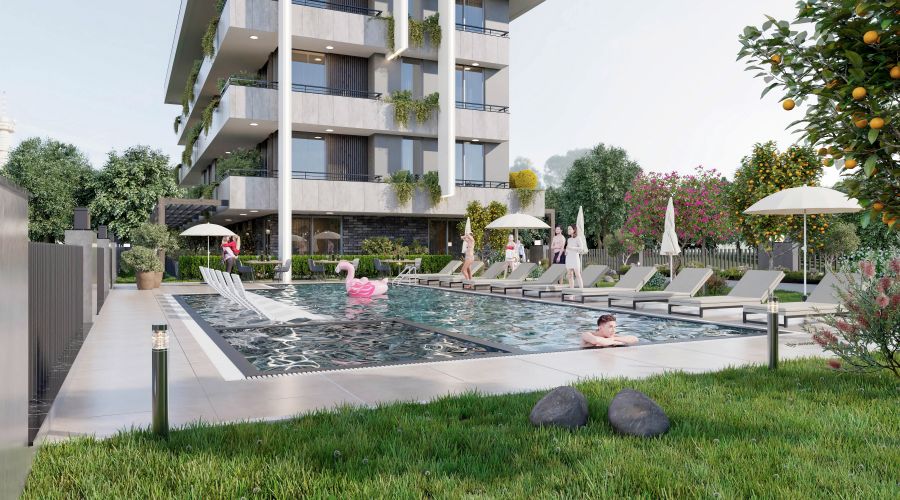 New Project For Sale Apartment Hasbagce Alanya